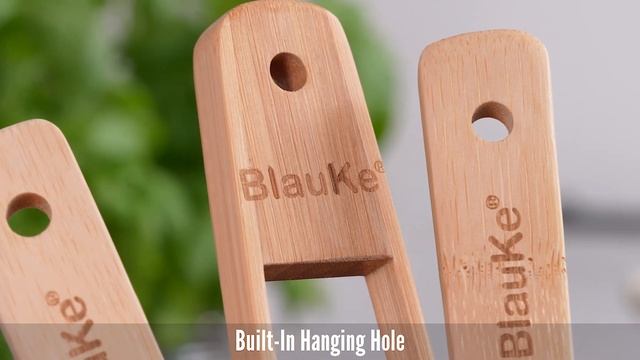 Wooden Cooking Utensils Set for Nonstick Cookware, 7-Piece Kitchen Utensils Set смотреть онлайн