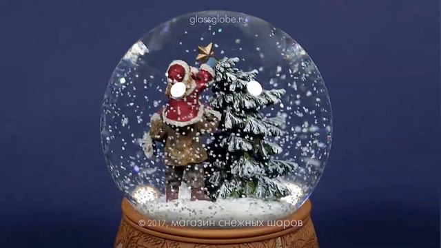Снежный шар в винтажном стиле "Наша Ёлка" смотреть онлайн