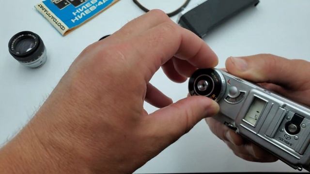 KIEV 4M USSR Russian 35 mm Contax copy Camera + Helios 103 lens #8406326 смотреть онлайн