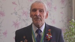 Ветеран Великой Отечественной войны, Егор Никитович Гусев поздравляет с Международным женским днем.