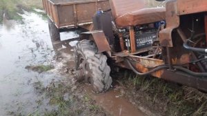 самодельный трактор с двигателем д21, НЕМНОГО ЗАСТРЯЛ