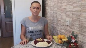 САЛАТ из СВЕКЛЫ и СЕЛЕДКИ ВАРЕЖКА Деда Мороза Салат на новогодний стол Салат на Новый Год