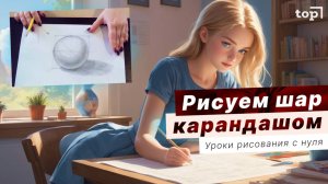 Учимся Поэтапно РИСОВАТЬ ШАР карандашом!!