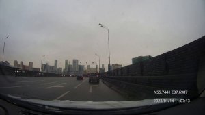 Driving in Moscow city: Текстильщики - Лефортово 14/01/2023 (timelapse 4x)