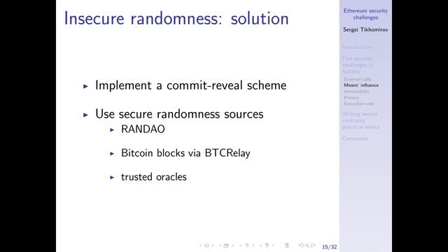 Security challenges in Ethereum smart contract programming смотреть онлайн