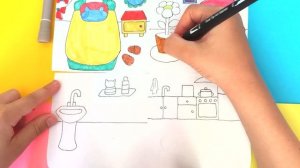 БУМАЖНЫЕ КУКЛЫ! Бумажный дом Hello Kitty! Paper DOLLS! Как сделать домик Хелло Китти из бумаги!