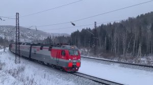 Поезда  России зимой на участке "Сорокино - Красноярск Восточный" | Транссиб | РЖД