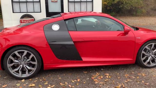 2012 Audi R8 walk around at Standard Oil filling station