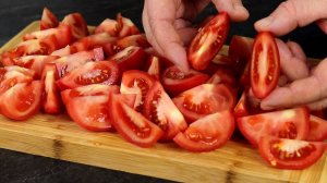 Боже, как вкусно! Я всегда буду так готовить! Просто нарежьте помидоры! Вкусные Советы!