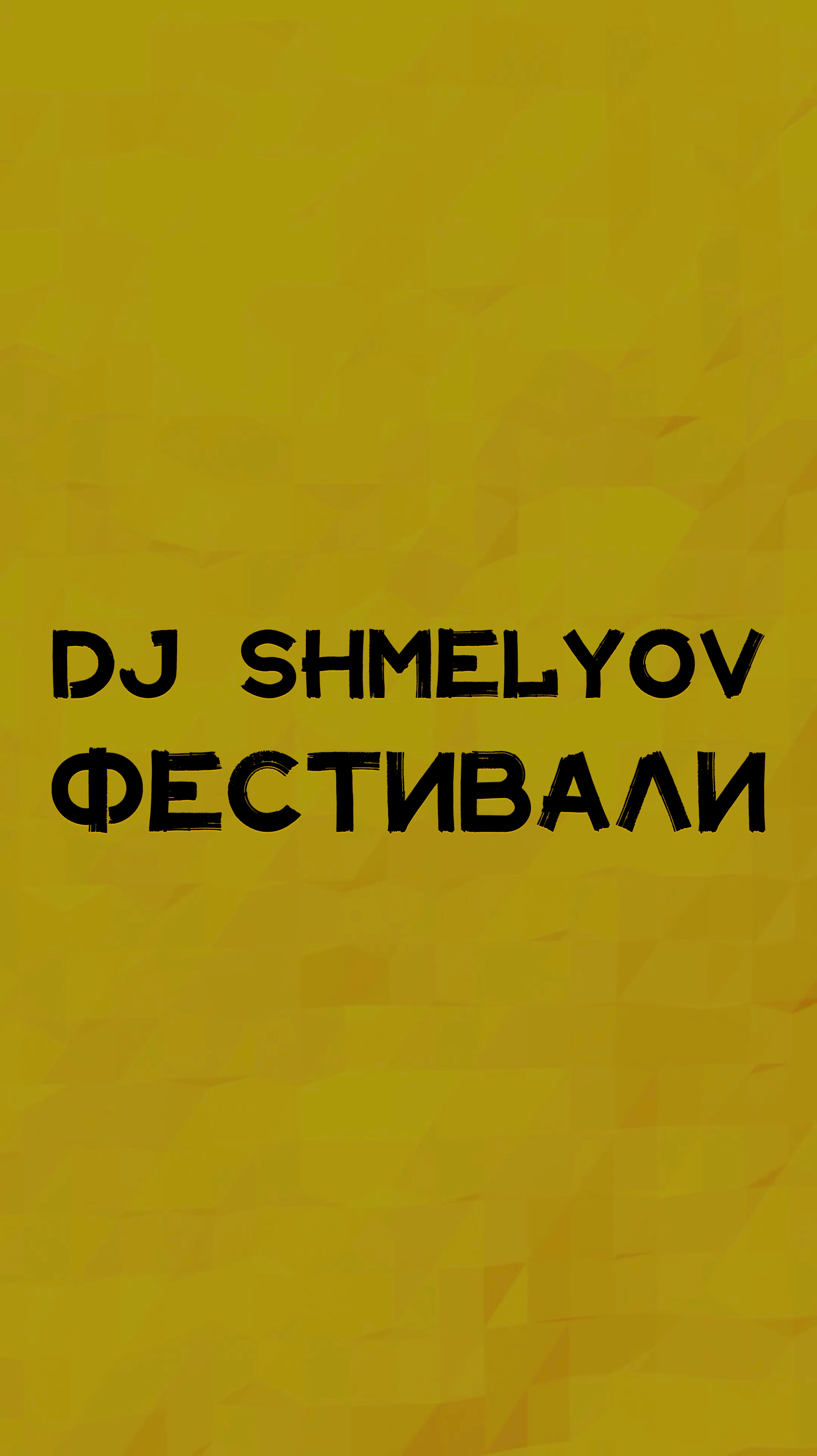 DJ SHMELYOV ФЕСТИВАЛИ