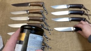 Ножи из кованой стали х12мф с очень хорошим резом по наличию !