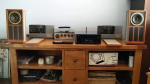 Quad II, Quad CU, Tannoy Autograph Mini and Denon RCD-N7 (as source) playing Kossik