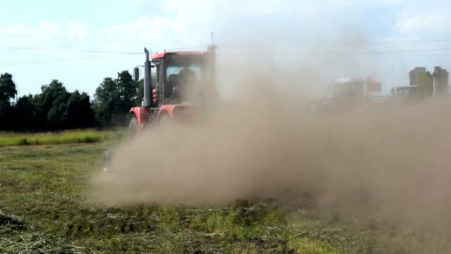 Борона дисковая КОРТЕС 8 производства БДТ-АГРО с трактором Кировец К744Р4 смотреть онлайн