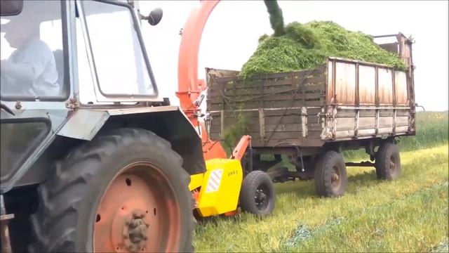 Комбайн роторный прицепной Рось 2 КРП 2,0 зеленая масса | Кормоуборочный комбайн Рось 2 прицепной