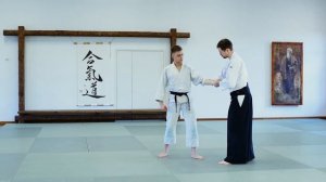 айкидо, как делать: цки сихонагэ омотэ
