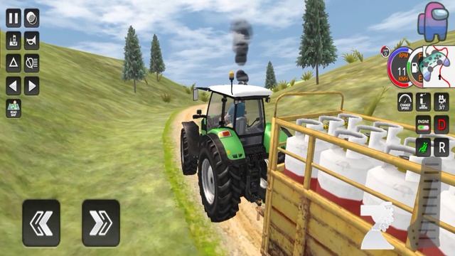 Real Tractor Trolley Cargo Off-Road Simulator Forming Games - Rocks to K Mountain - Android Gamepla смотреть онлайн