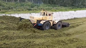 Кировец бульдозер К700 с ПЕРЕДНИМ отвалом на силосе