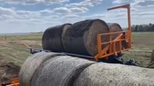 Подборщик-транспортировщик рулонов TRB10L загрузка рулонов из линии
