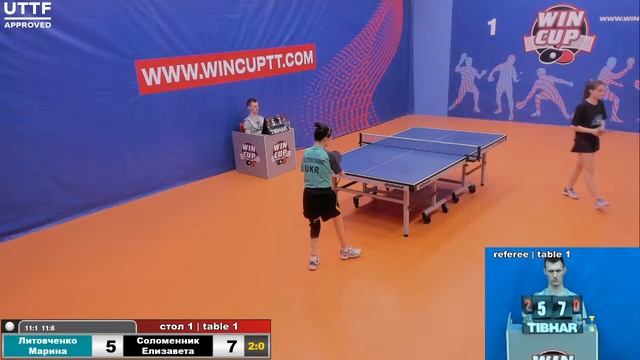 Литовченко Марина 3-2 Соломенник Елизавета  Турнир  Восток 4 WINCUP 17.05.21 Прямая трансляция Зал1 смотреть онлайн