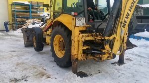 Передвижение каретки на экскаваторе погрузчике