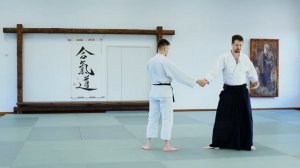 айкидо, как делать: цки сихонагэ ура.