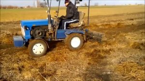 Мототрактор-Трактор  с Лопатой Отвалом  испытание