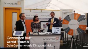 Verlosung DOMOFERM Gewinnspiel auf der BWF Messe