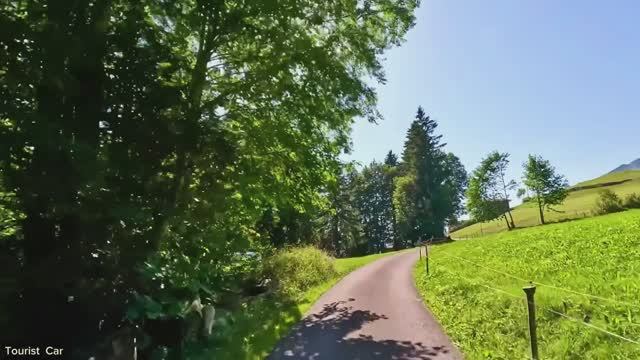 Поездка по Швейцарии (АМДЕН), одной из самых красивых деревень Швейцарии - 4K