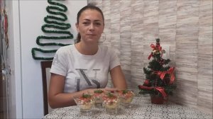 Салат на Новый Год  Салат Коктейль БУДАПЕШТ Порционный салат Меню на НОВЫЙ ГОД