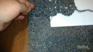 Ажурная туника - жилет, вяжем крючком, веерным узором, без швов