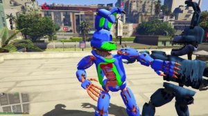 КОШМАРНЫЕ АНИМАТРОНИКИ ПРОТИВ КОШМАРНЫХ АНИМАТРОНИКОВ ПРиключения ФНАФ БИТВА GTA 5 MODS ГТА 5 ФНАФ