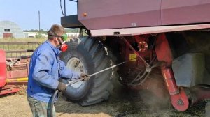 Утренняя продувка комбайна и пятый рабочий день на комбайне GS10 ПАЛЕССЕ (Сезон 2021)