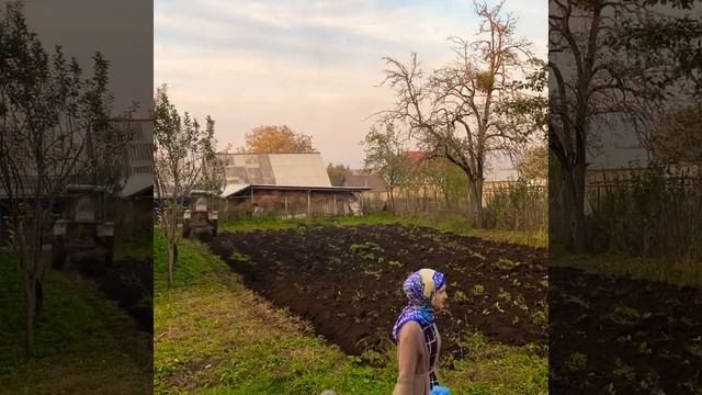 Вспашка земли трактором т25 #трактор смотреть онлайн