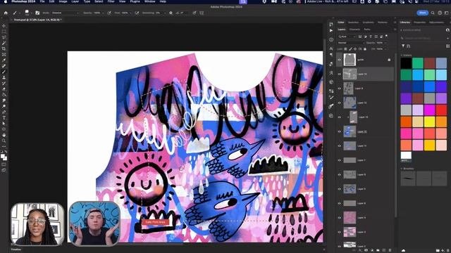 Drawing Merchandise Designs in Photoshop with Rich from TapTapKaboom