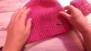 Шапка бини из хлопка с шелком