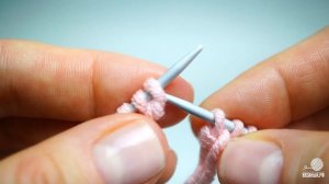 Фабричный край для резинки 1x1/ Способ со вспомогательной нитью/ Невидимый набор