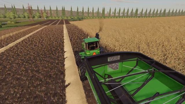 FS19 Казахстан. John Deere. Уборка в три машины. Timelapse смотреть онлайн