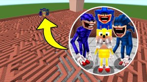 Что делает SUPER SHIN SONIC в лабиринте Minecraft
