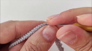 Обвязка обратным пышным  рачьим шагом