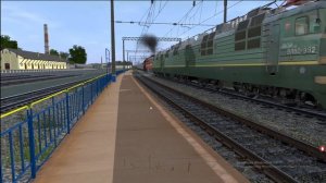 Подборка поездов на ст. Воронеж-Курский и о.п Плехановская в Trainz 12.
