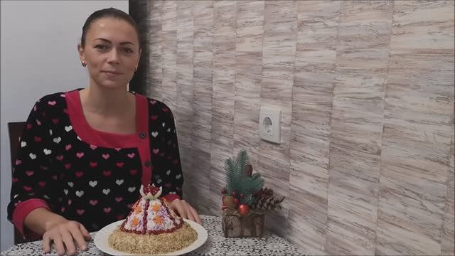 Салат на НОВЫЙ ГОД. Салат ШАПКА МОНОМАХА. Салат на праздничный стол