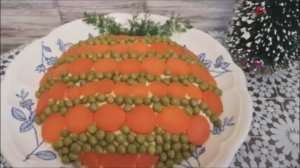 Салат НОВОГОДНЯЯ ИГРУШКА на Новый Год с курицей и грибами. Красивый салат на новогодний стол