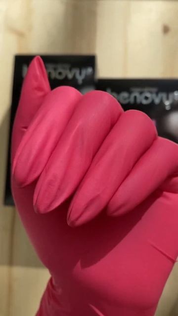 Перчатки ярко-розовые Benovy нитриловые смотреть онлайн