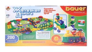 Видео обзор Конструктор Bauer Железная дорога, 200 деталей