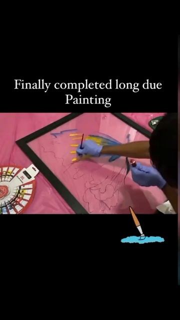 Finally completed long due Glass Oil Painting | Home decor смотреть онлайн