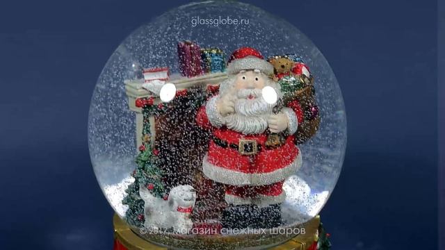 Шар со снегом внутри "Большой Санта" смотреть онлайн
