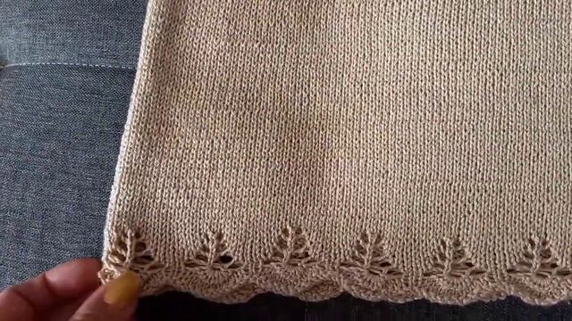 Футболка спицами из хлопковой пряжи Ярнарт стайл!