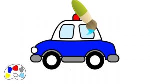 POLICE CAR. Coloring cars / Toons for kids. Nashe vse