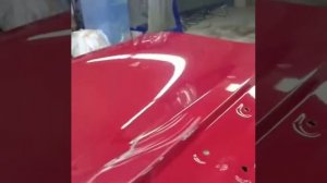 Удаление вмятин под покраску ребра жесткости