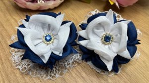 Бантики в школу из репсовой ленты